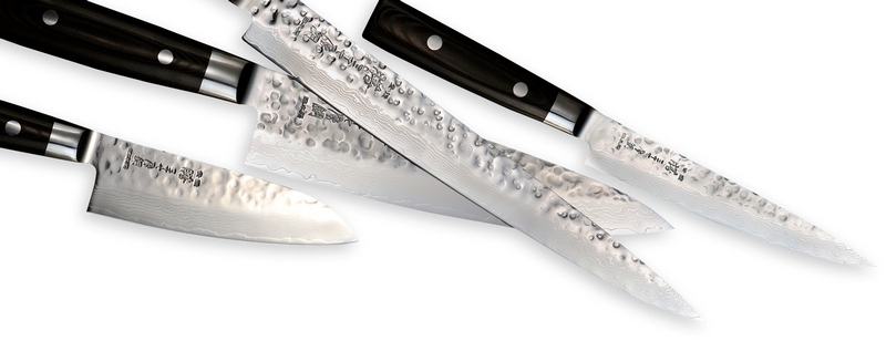 סדרת סכינים יפניות ZEN 37 שכבות פלדת דמשק תוצרת יקסל יפן