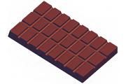 תבנית פוליקרבונט בר 24 ריבועי שוקולד