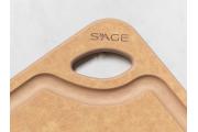 משטח חיתוך בגוון טבעי רגליות וחריץ היקפי SAGE® Surface